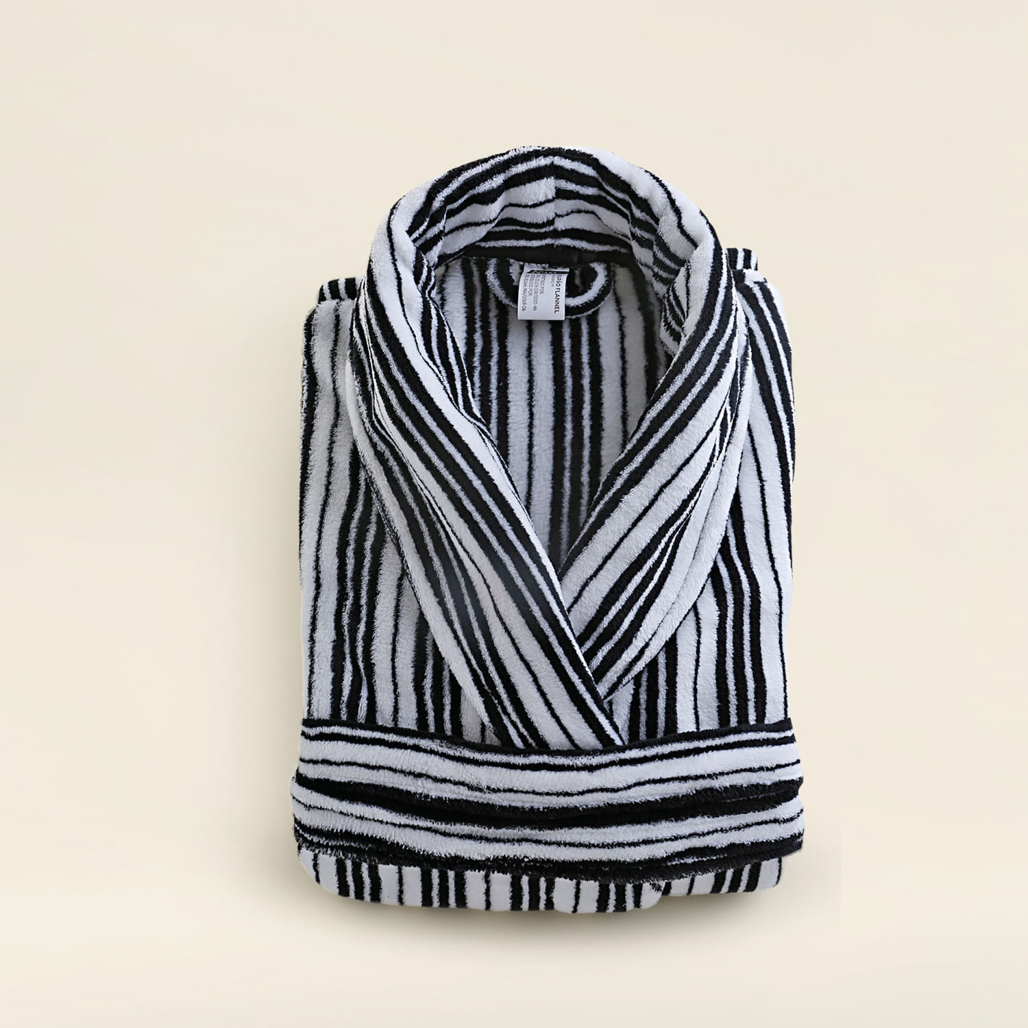Roupão Stripes Branco e Preto - ACASA