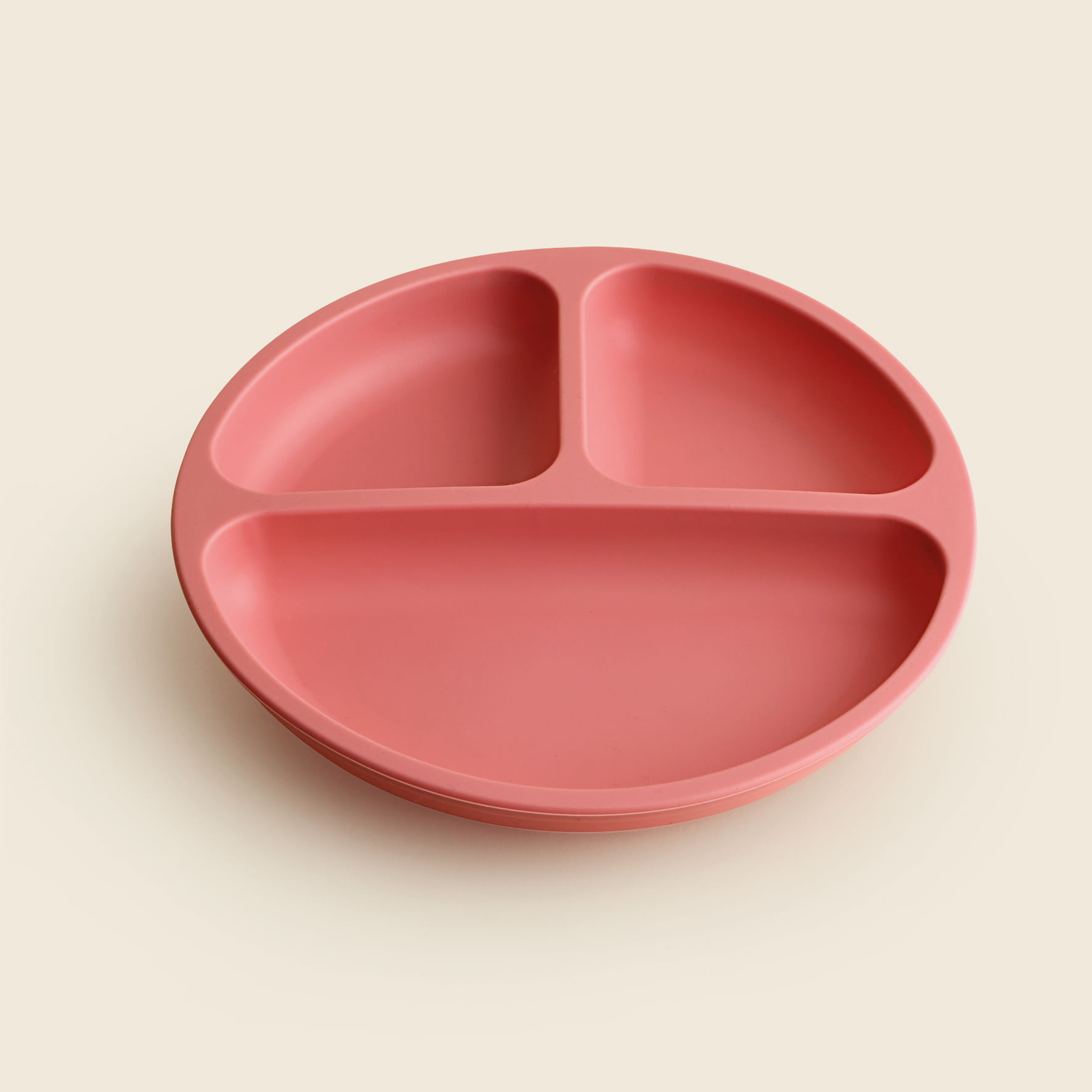 Prato Silicone com Divisórias Rosa - ABABY