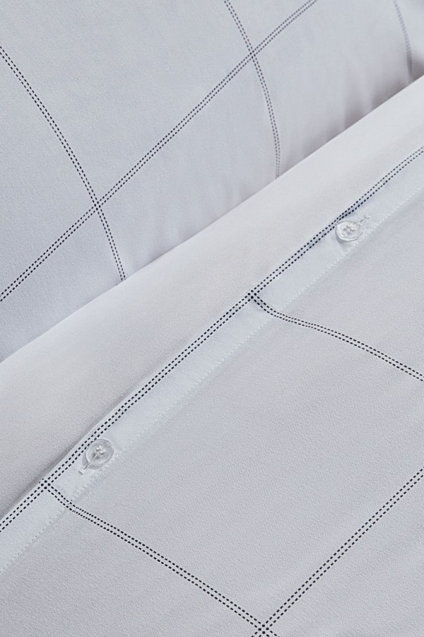Encontraproduto.com.br - Duvet Microfibra Branco e Cinza - ACASA