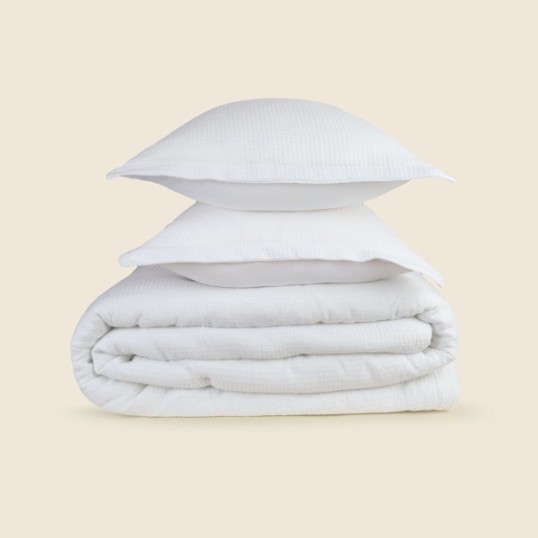 Encontraproduto.com.br - Kit Colcha  Microfibra Waffle - ACASA