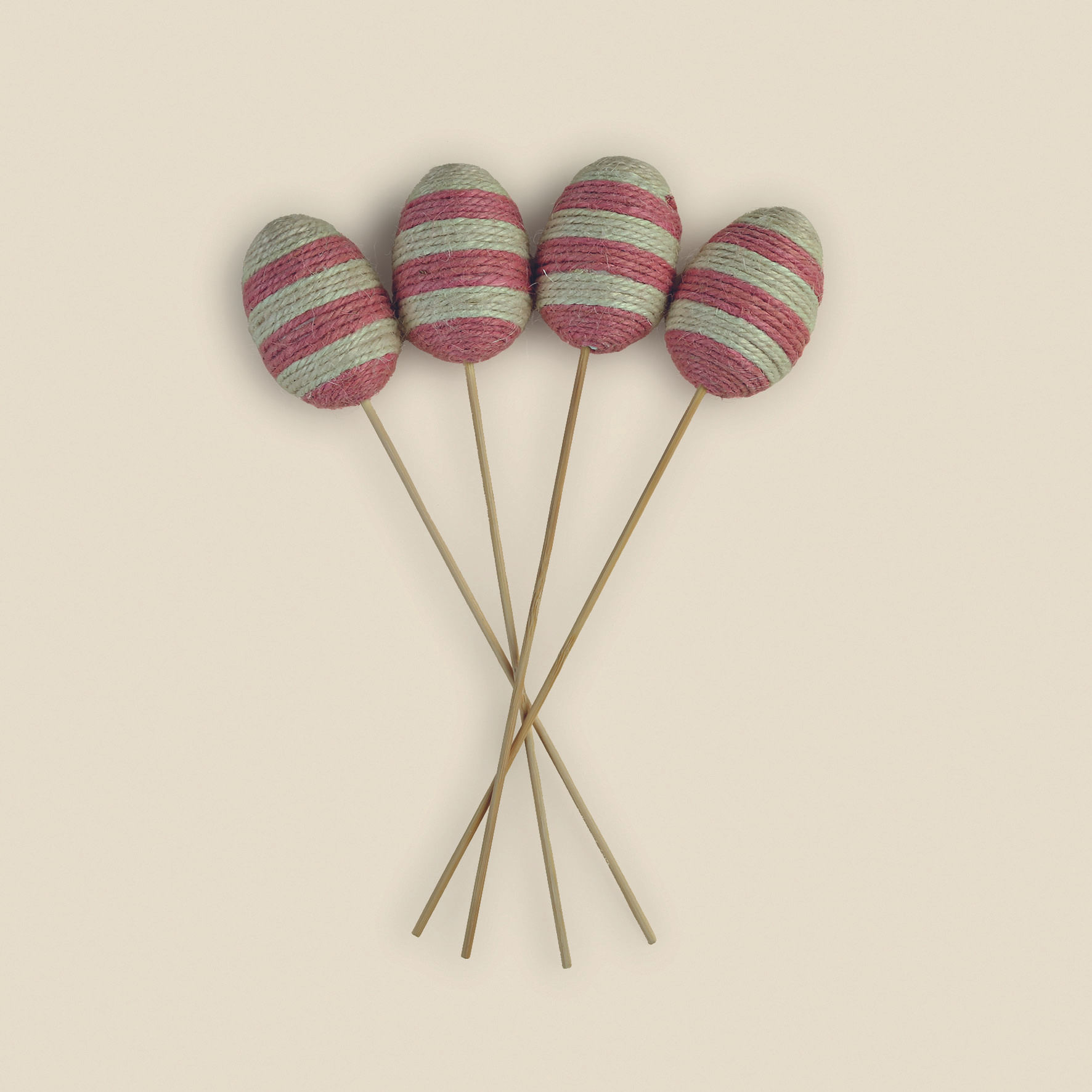 Encontraproduto.com.br - Kit de Enfeite de Ovos Egg Plástico Rosa com 4 Peças - ACASA