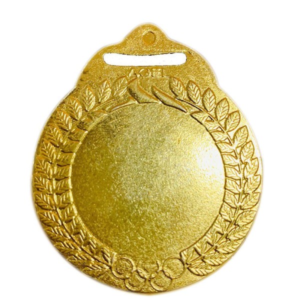 Encontraproduto.com.br - 20 Medalhas Grandes 5cm Para Personalizar Centro Liso 3,4cm ouro