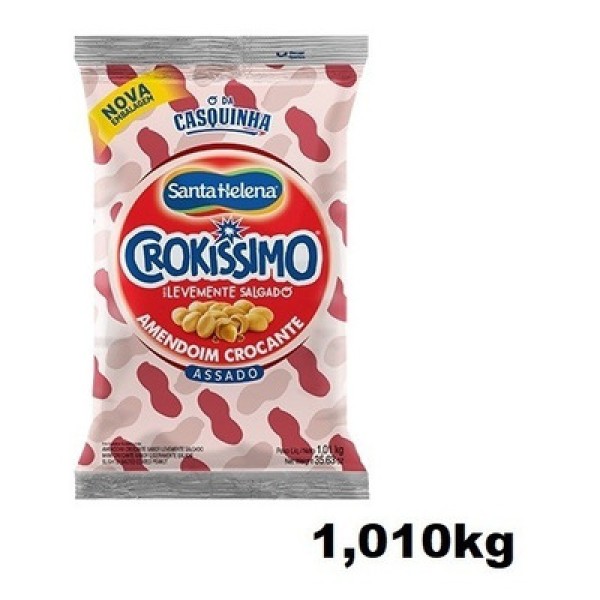 Amendoim Crokissimo Levemente Salgado 1,01kg - Santa Helena