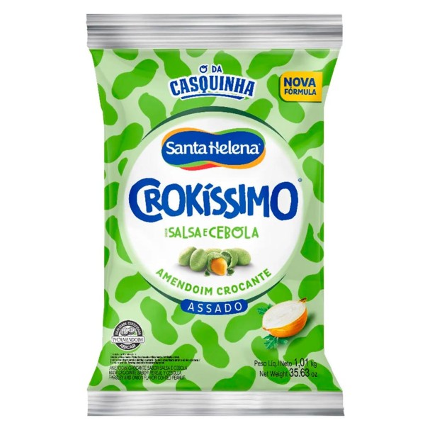 Amendoim Crokissimo Cebola e Salsa 1,01kg - Santa Helena