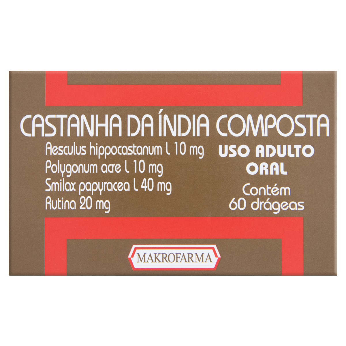 Encontraproduto.com.br - Castanha Da India Composta Makrofarma Com 60 Drageas