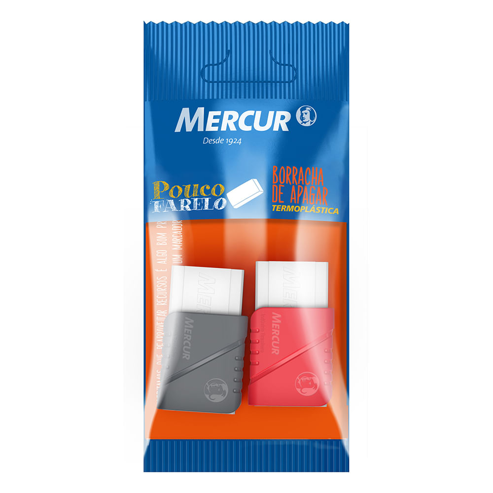 Encontraproduto.com.br - Borracha TR 18 Pull Pack C/2 Unidades Cores Sortidas Mercur