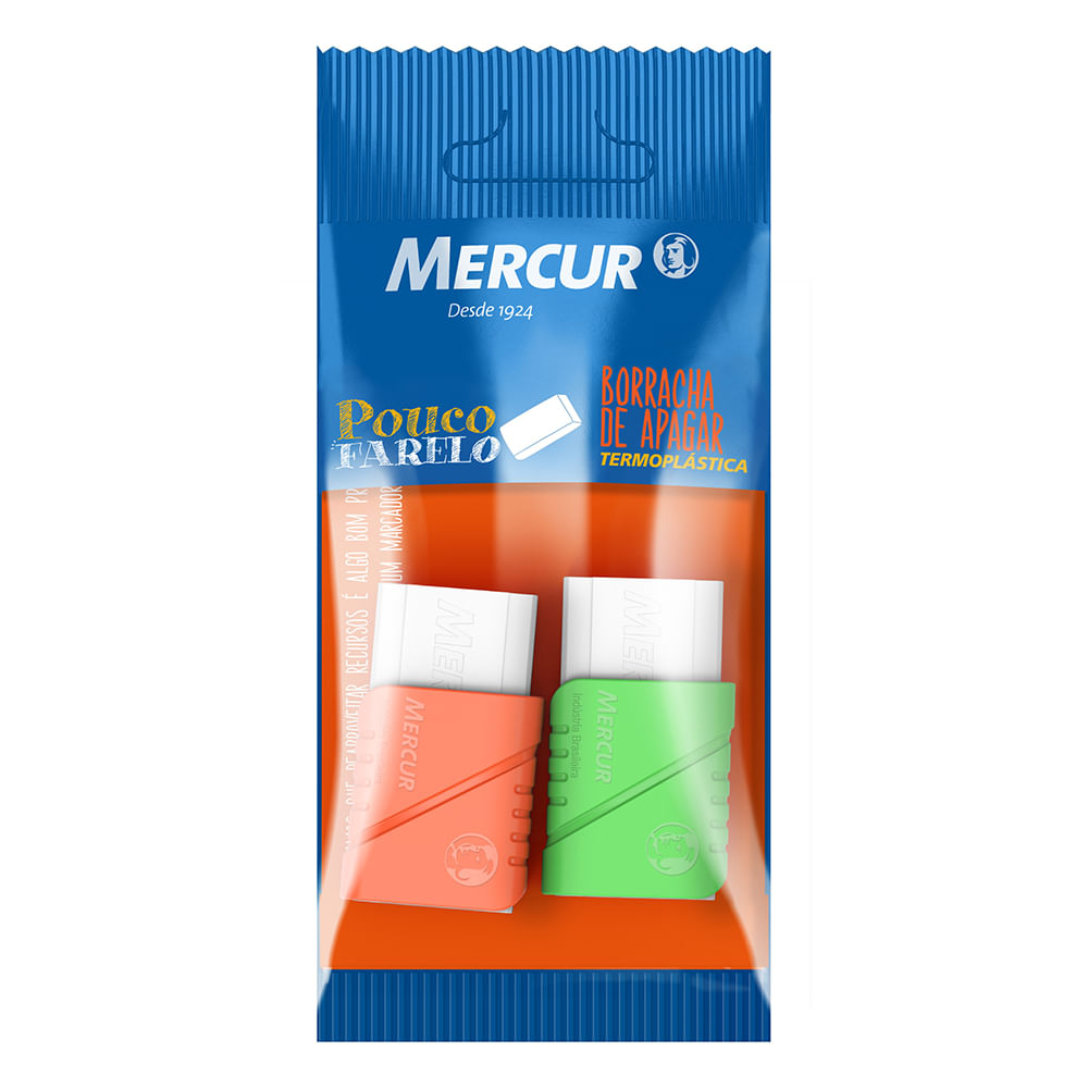 Encontraproduto.com.br - Borracha TR 18 Pull Pack C/2 Unidades Cores Sortidas Mercur