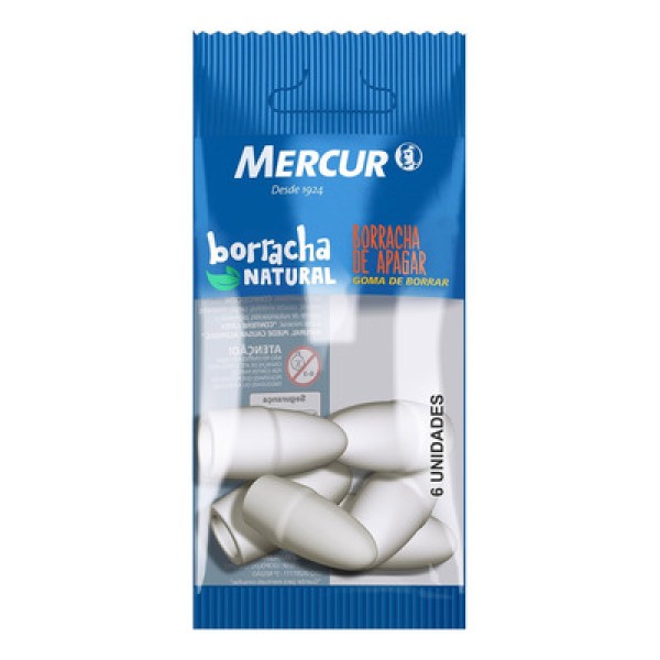 Encontraproduto.com.br - Borracha Ponteira Branca 6 Unidades