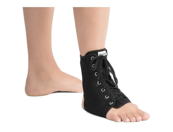 Encontraproduto.com.br - Estabilizador Mercur para tornozelo Preto M