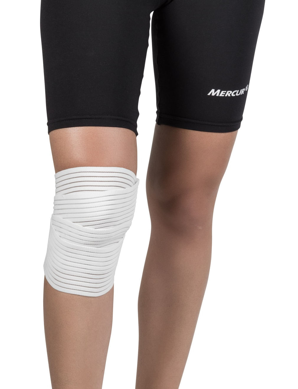 Encontraproduto.com.br - Atadura Esportiva com Fecho Aderente Mercur G Branca