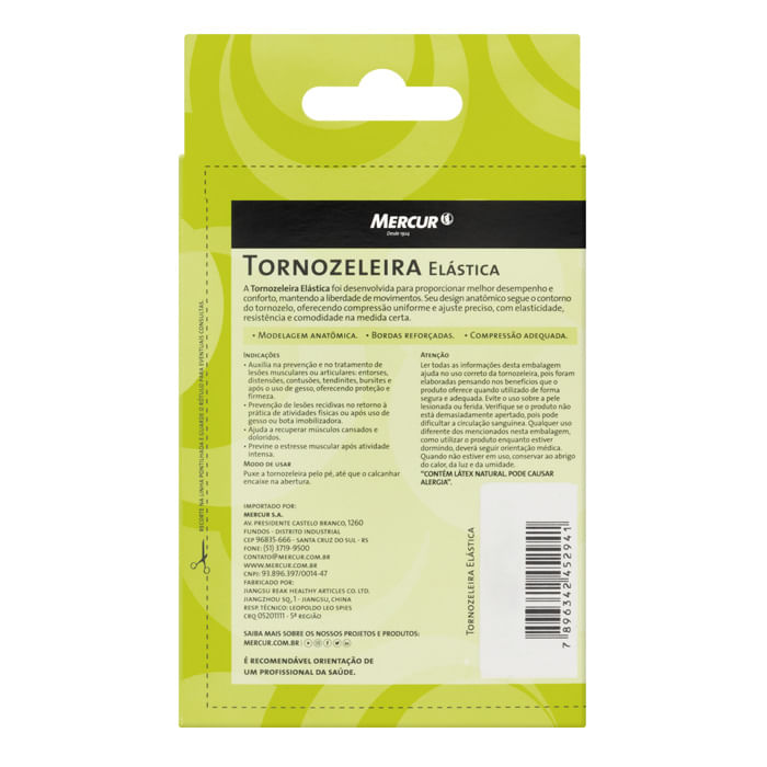 Encontraproduto.com.br - Tornozeleira Elástica Mercur