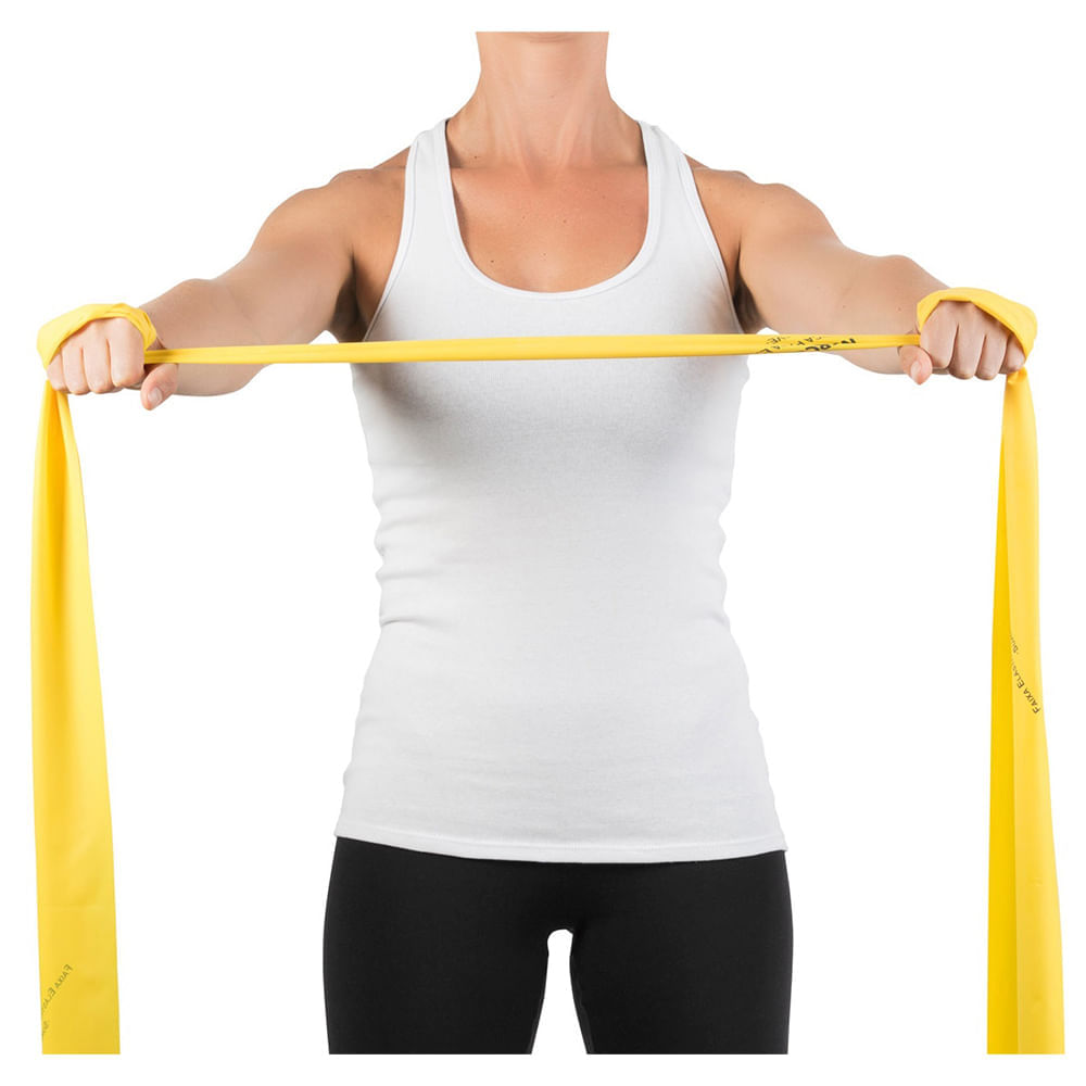 Encontraproduto.com.br - Faixa Elástica para Exercícios Mercur Amarela Suave - Metro