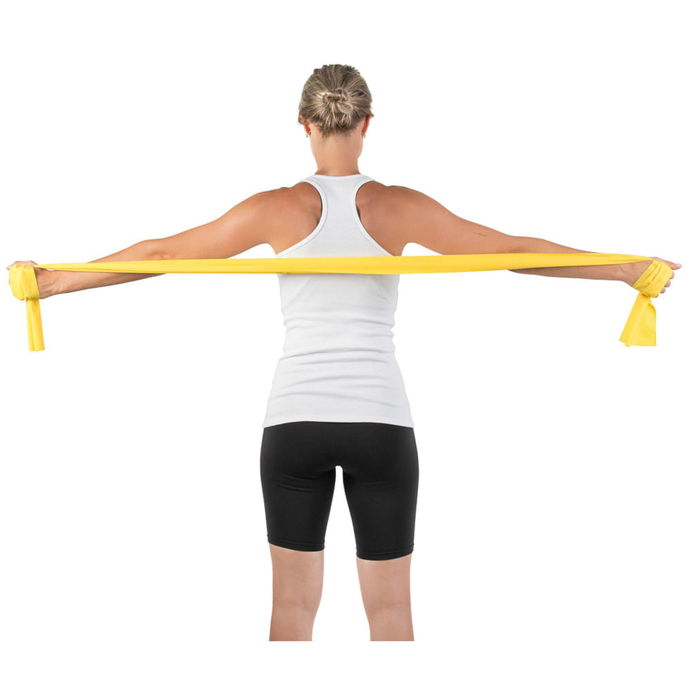 Encontraproduto.com.br - Faixa Elástica para Exercícios Mercur Amarela Suave - Metro