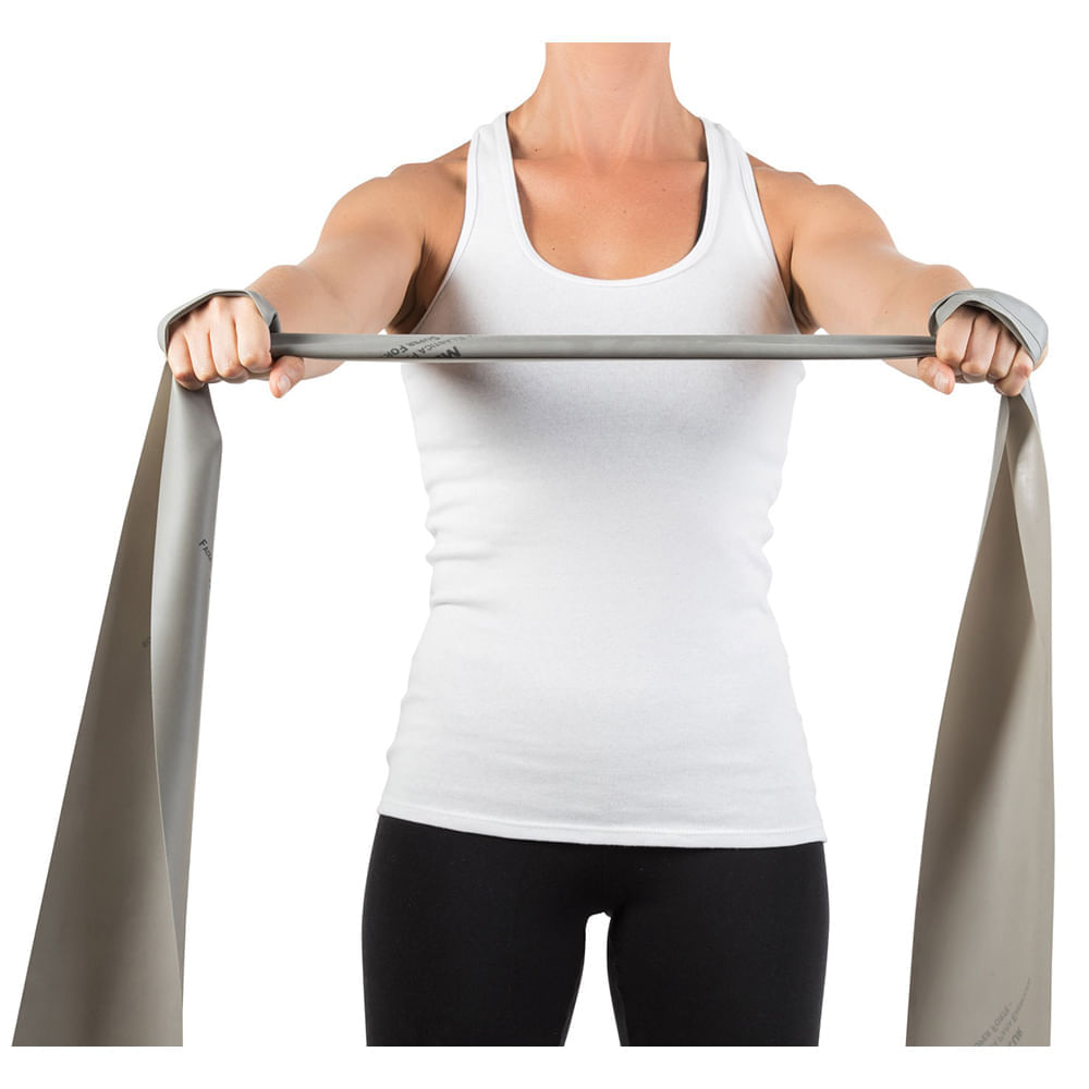 Encontraproduto.com.br - Faixa Elástica para Exercícios Mercur Prata Super Forte - metro