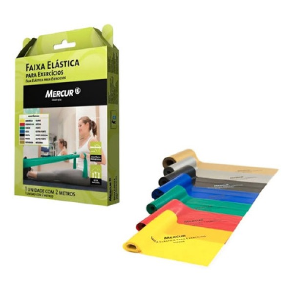 Encontraproduto.com.br - Faixa Elástica para Exercícios Mercur Média