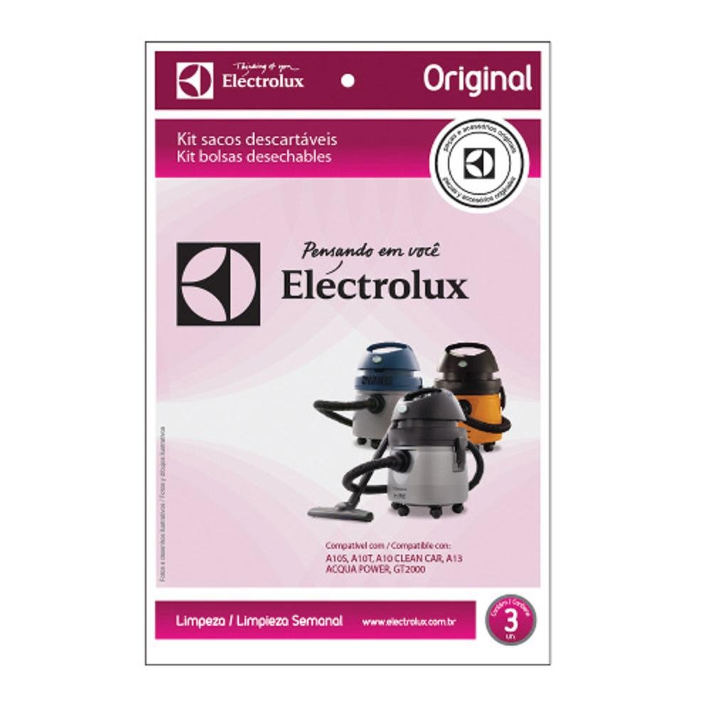 Encontraproduto.com.br - Saco para Aspirador de Pó Electrolux CSE10 6 Litros 3 Unidades