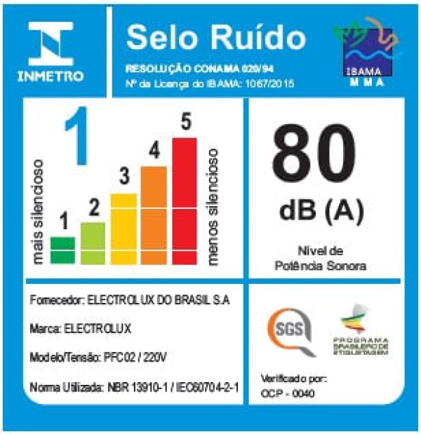 Encontraproduto.com.br - Aspirador de Pó com Saco PowerForce Electrolux Super Silencioso Alcance 9m e Filtro HEPA (PFC02)