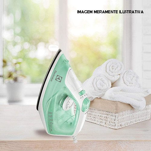 Encontraproduto.com.br - Ferro de Passar Roupa Vapor Spray Electrolux SIE70 Verde 127V