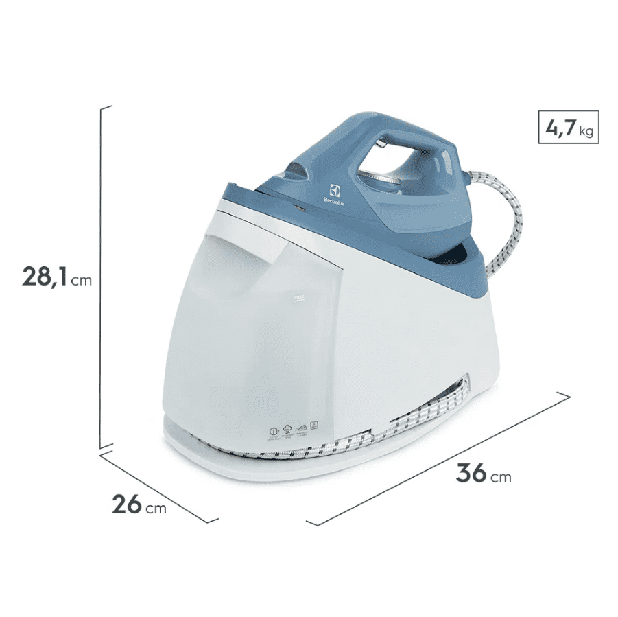 Encontraproduto.com.br - Ferro de Passar Roupa Electrolux com Estação à Vapor 2 em 1 com 1,2L de Capacidade (E7SS1-4DBL)