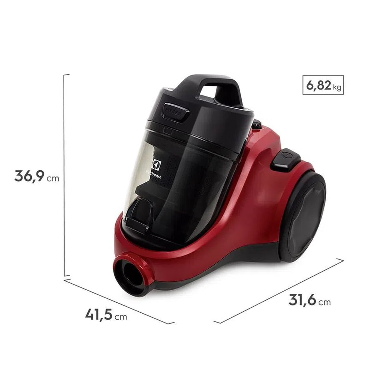 Encontraproduto.com.br - Aspirador de Pó sem Saco 1800W EASEC3 Easybox Electrolux Plus Filtro HEPA e Bocal Pet (EAS31)