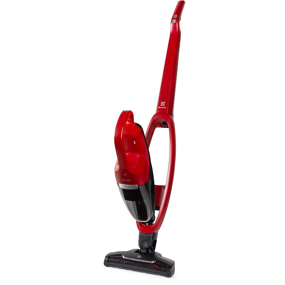 Encontraproduto.com.br - Aspirador de Pó Vertical Sem Fio Electrolux Ergorapido 2 em 1 Bocal Pet até 45 min Vermelho (ERG36)