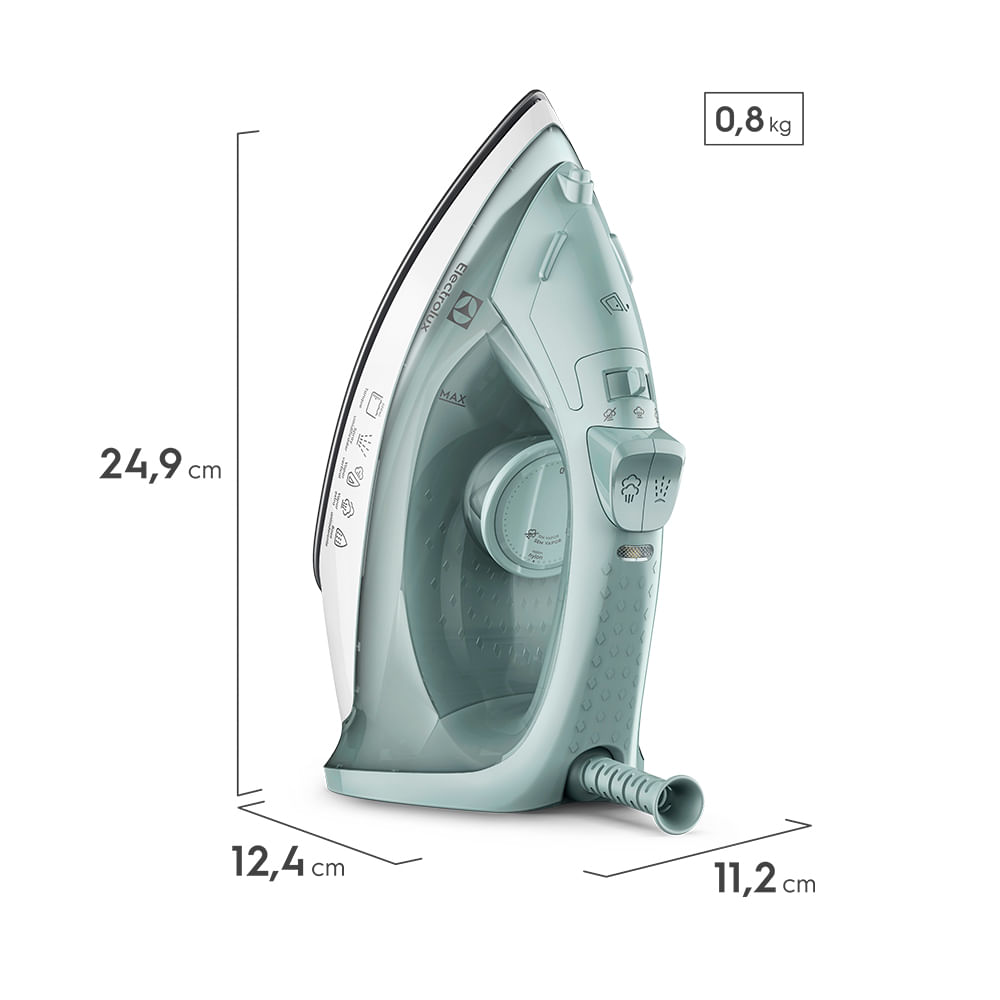 Encontraproduto.com.br - Ferro de passar Roupa a Vapor e a Seco Electrolux Efficient com Vapor Vertical (ESI11)