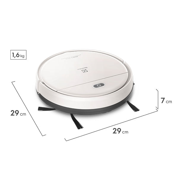 Robô Aspirador de Pó Electrolux 3 em 1 com Sensor Antiqueda até 2h20 min Branco (ERB11)