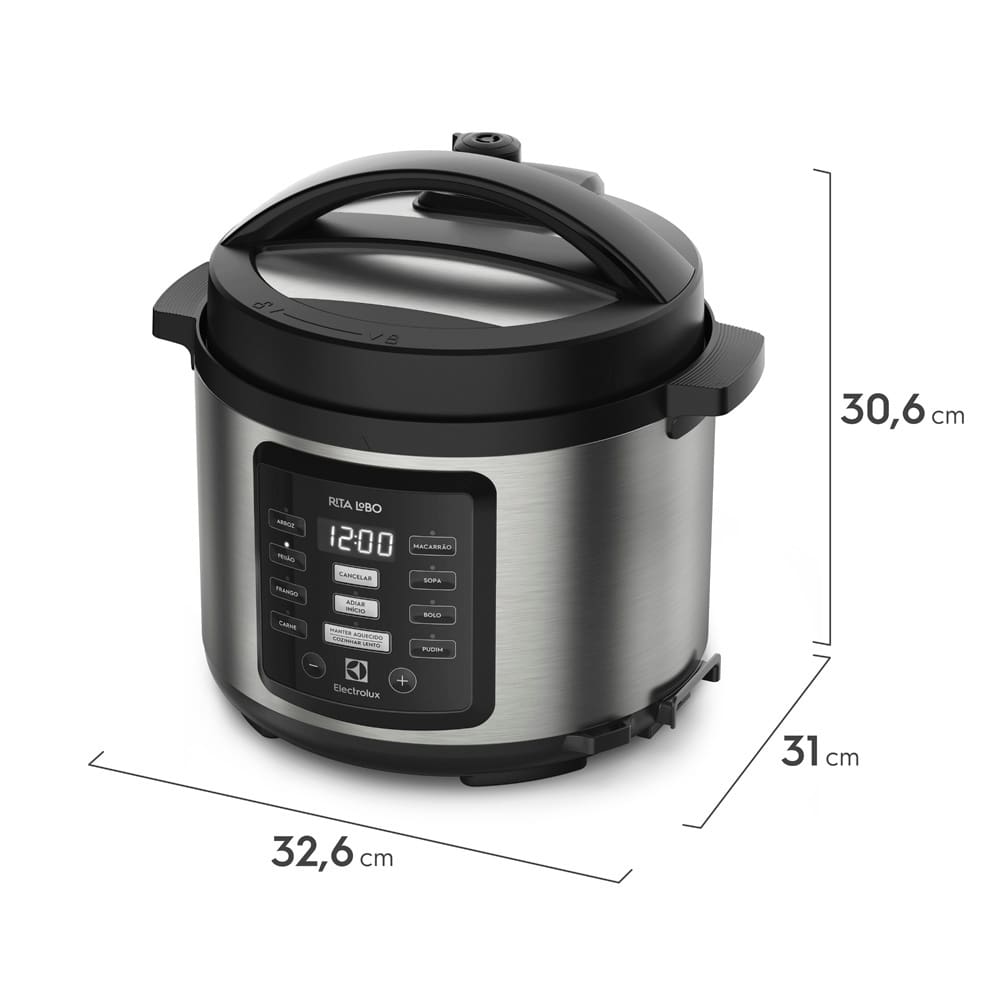 Encontraproduto.com.br - Panela de Pressão Elétrica Electrolux 5L Experience por Rita Lobo 220V - PCC15