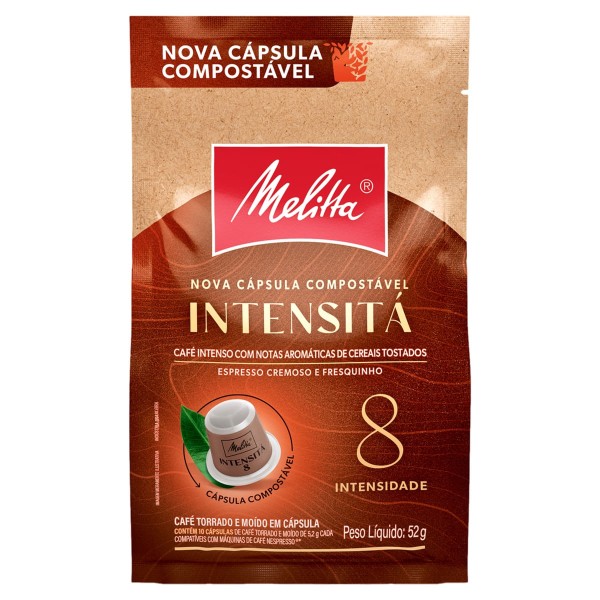 Encontraproduto.com.br - Cápsula de Café Intensitá Espresso Melitta 52g com 10 Unidades