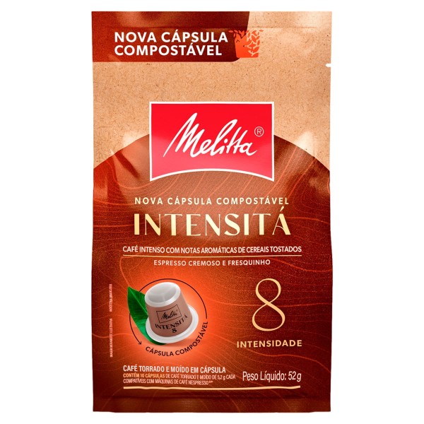 Encontraproduto.com.br - Cápsula de Café Intensitá Espresso Melitta 52g com 10 Unidades