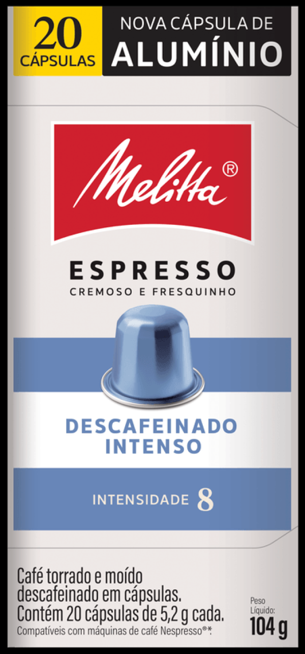 Cápsula de Café Melitta Descafeinado Caixa 20 unidades 5,5g