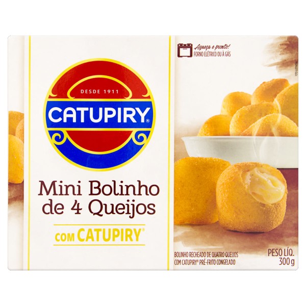 Encontraproduto.com.br - Mini Bolinho Queijo Com Catupiry Congelado Catupiry 300g