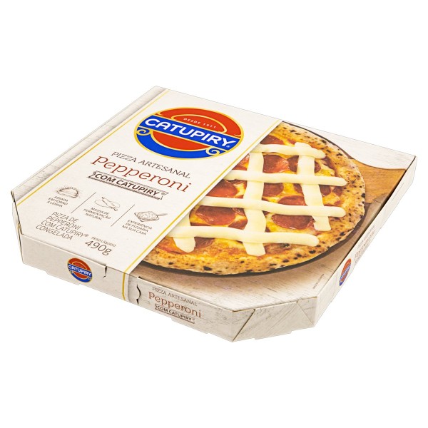Encontraproduto.com.br - Pizza Pepperoni com Catupiry Artesanal 490g