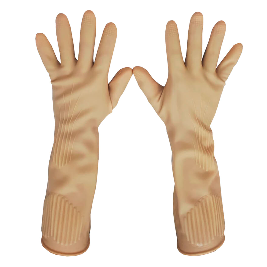 Encontraproduto.com.br - Luva Látex Danny DA2020  amarela cano longo Longatex