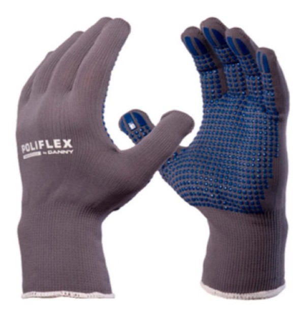 Encontraproduto.com.br - Luva de Segurança Danny Tamanho XG/10 Poliflex Cinza com Azul - DA-11.300