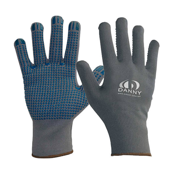 Luva de Segurança Danny Tamanho XG/10 Poliflex Cinza com Azul - DA-11.300