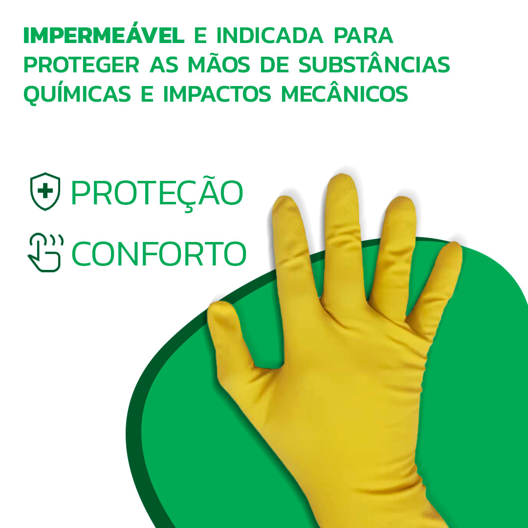Encontraproduto.com.br - Luva de Látex Confort Danny Amarela - G Par