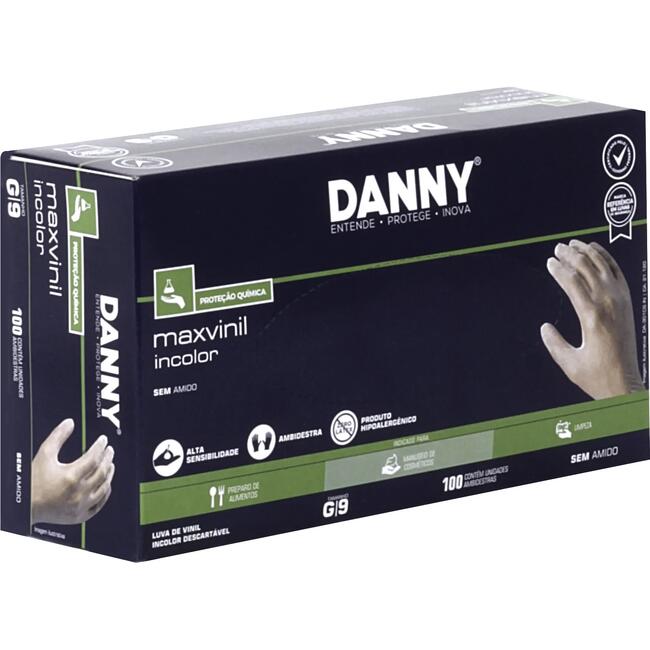 Encontraproduto.com.br - Luva Vinil Transparente Sem Talco - Premium - Danny - Tam G