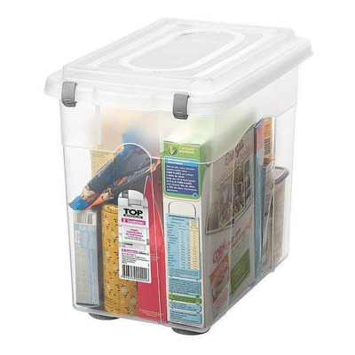 Encontraproduto.com.br - Caixa Organizadora Plástica Transparente 26,5L Sanremo
