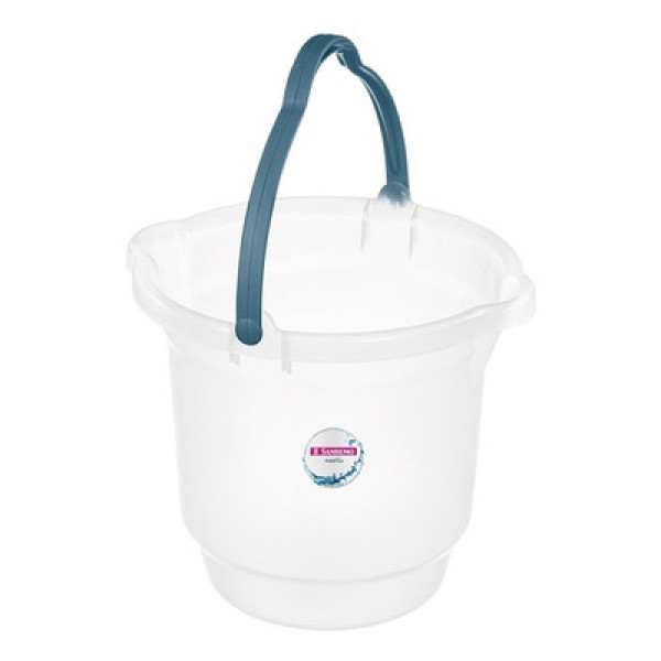 Encontraproduto.com.br - Balde Plástico Transparente com Alça 15L Hydrus Sanremo