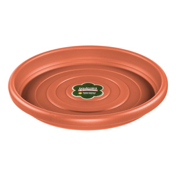 Prato para Vaso de Planta Plástico Redondo Marrom 10cm Boulevard Sanremo