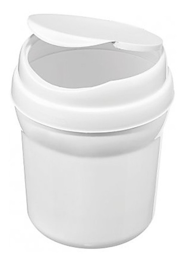 Encontraproduto.com.br - Lixeira de Pia Plástica Branca 2,4L Casar Sanremo