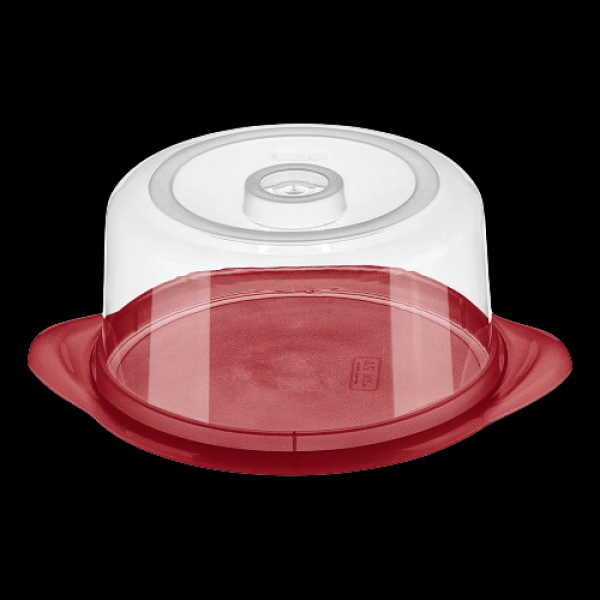 Encontraproduto.com.br - Porta Queijo Plástico Redondo com Tampa Transparente Casar Sanremo