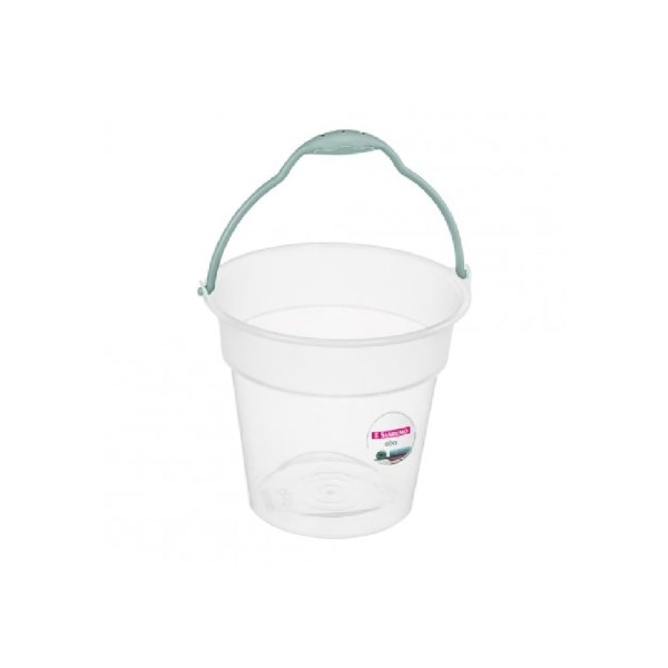 Encontraproduto.com.br - Balde Plástico Transparente com Alça 8L Oba Sanremo