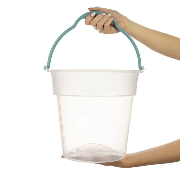 Encontraproduto.com.br - Balde Plástico Transparente com Alça 8L Oba Sanremo