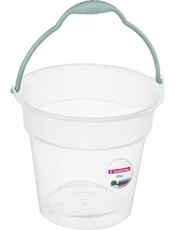 Balde Plástico Transparente com Alça 8L Oba Sanremo