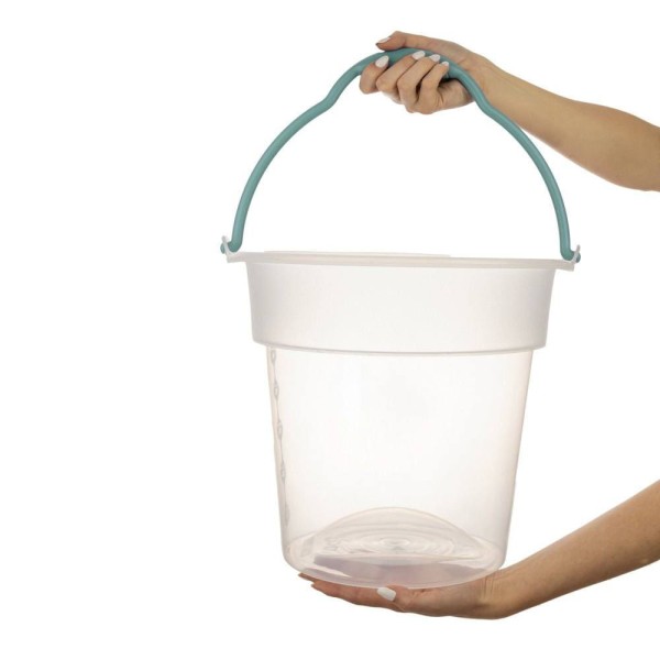 Encontraproduto.com.br - Balde Plástico Transparente com Alça 15L Oba Sanremo