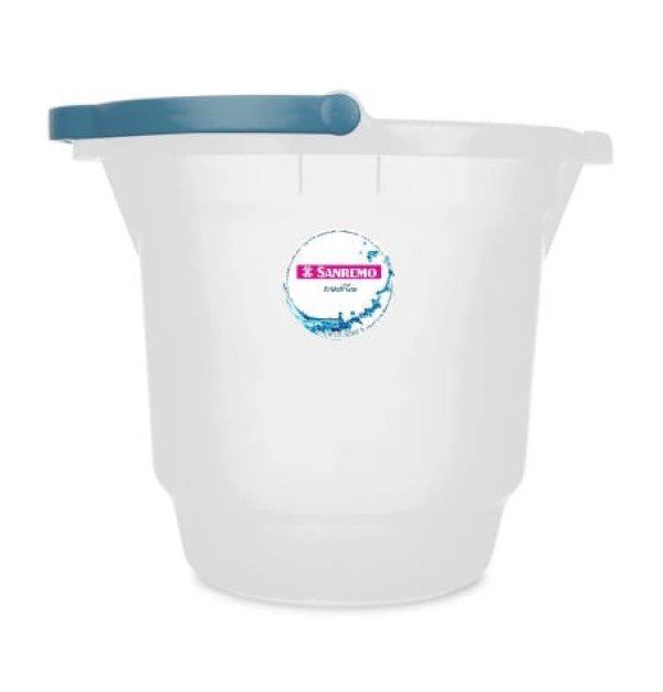 Encontraproduto.com.br - Balde Plástico Transparente com Alça 15L Oba Sanremo