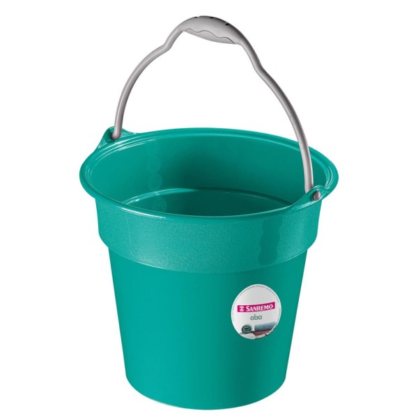 Encontraproduto.com.br - Balde Plástico Verde com Alça 15L Oba Sanremo