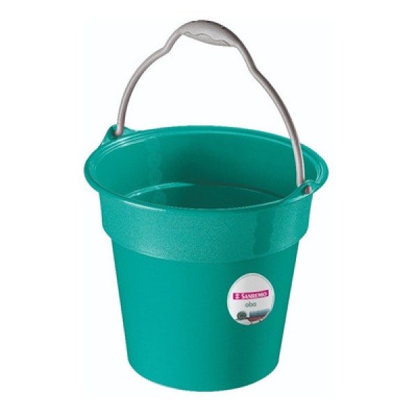 Encontraproduto.com.br - Balde Plástico Verde com Alça 15L Oba Sanremo